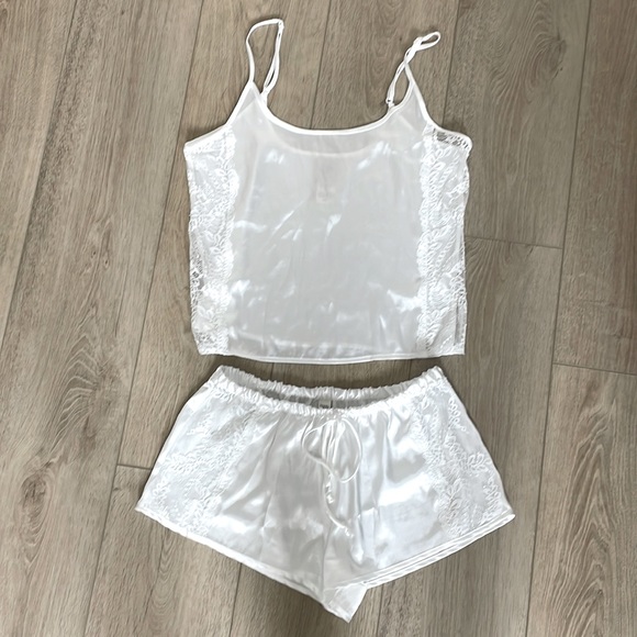 In Bloom Other - White Lace Bridal Pajama Set